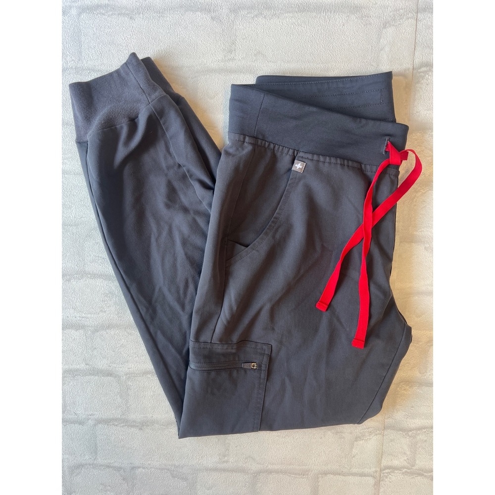 Figs Zamora Jogger Scrub Pants Womens Small Charcoal Gray workwear